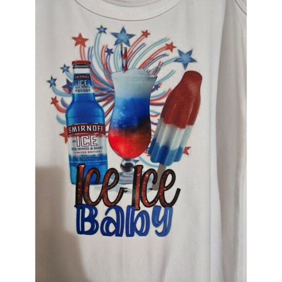 No boundaries large 11-13 juniors red white and blue tank top - Picture 2 of 8